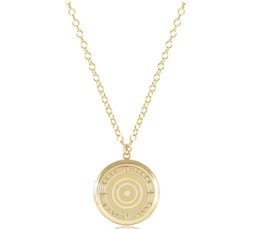 16" Necklace Gold - Cherish Large Gold Locket