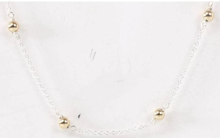 17" Choker Simplicity Chain Sterling Mixed Metal - Classic 6mm Gold