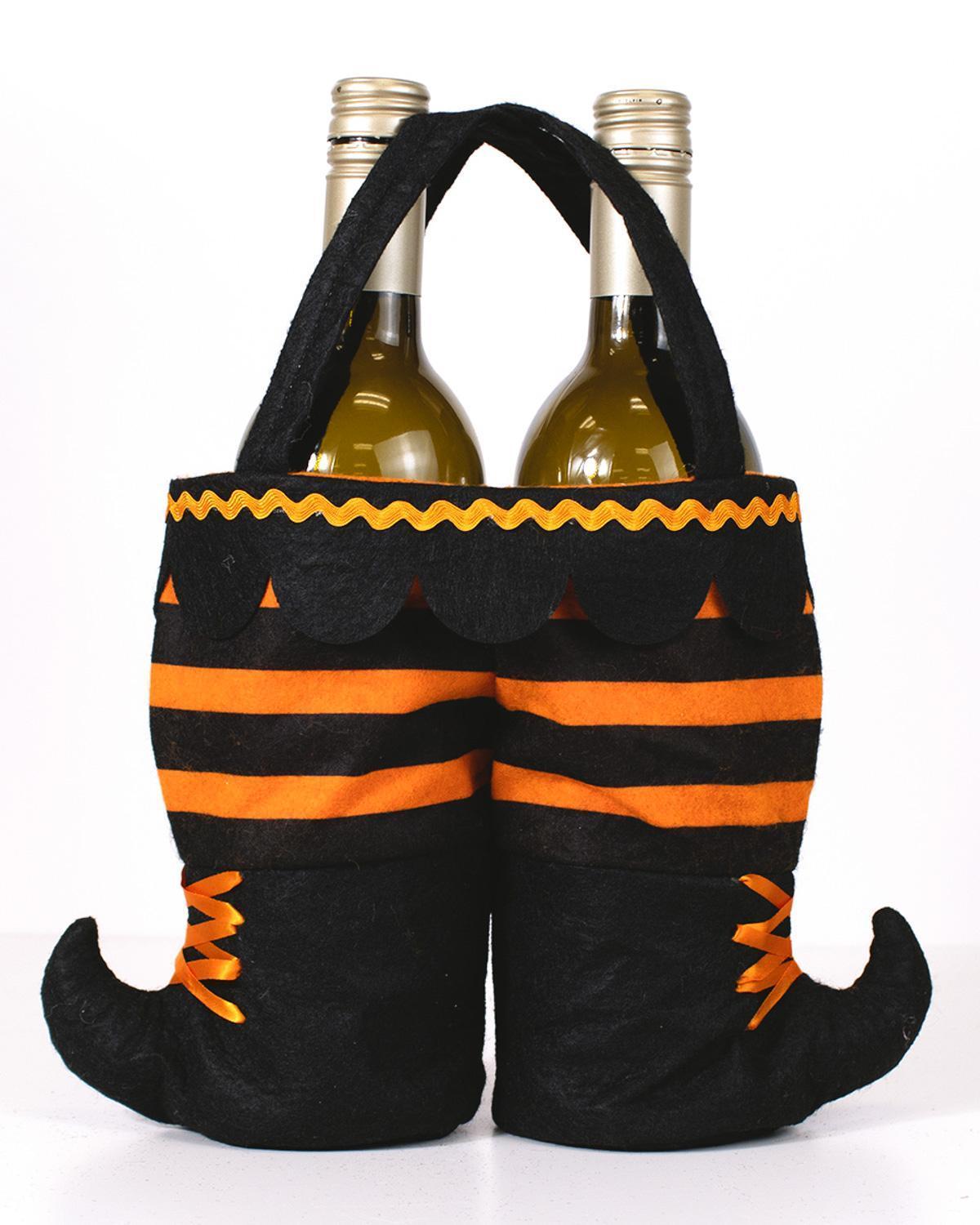 Witch Boots Wine Tote Bag