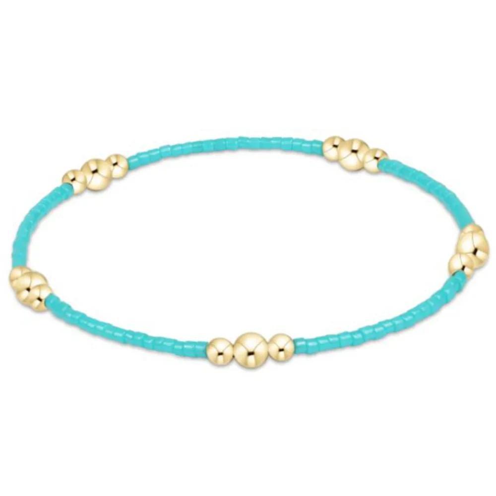 Hope Purpose Gold Bracelet- Turquoise