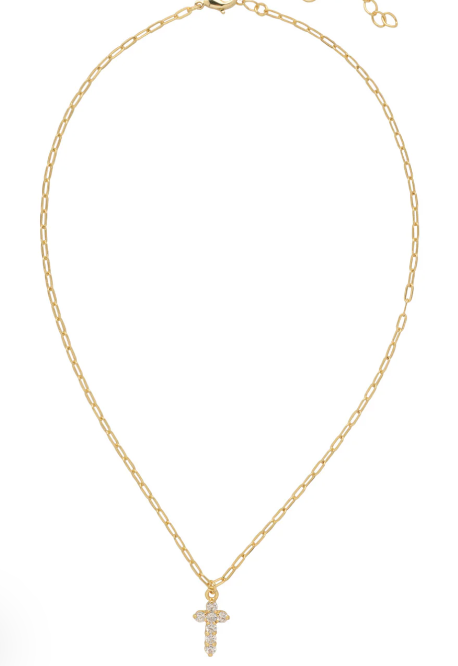 Crystal Cross Pendant Necklace