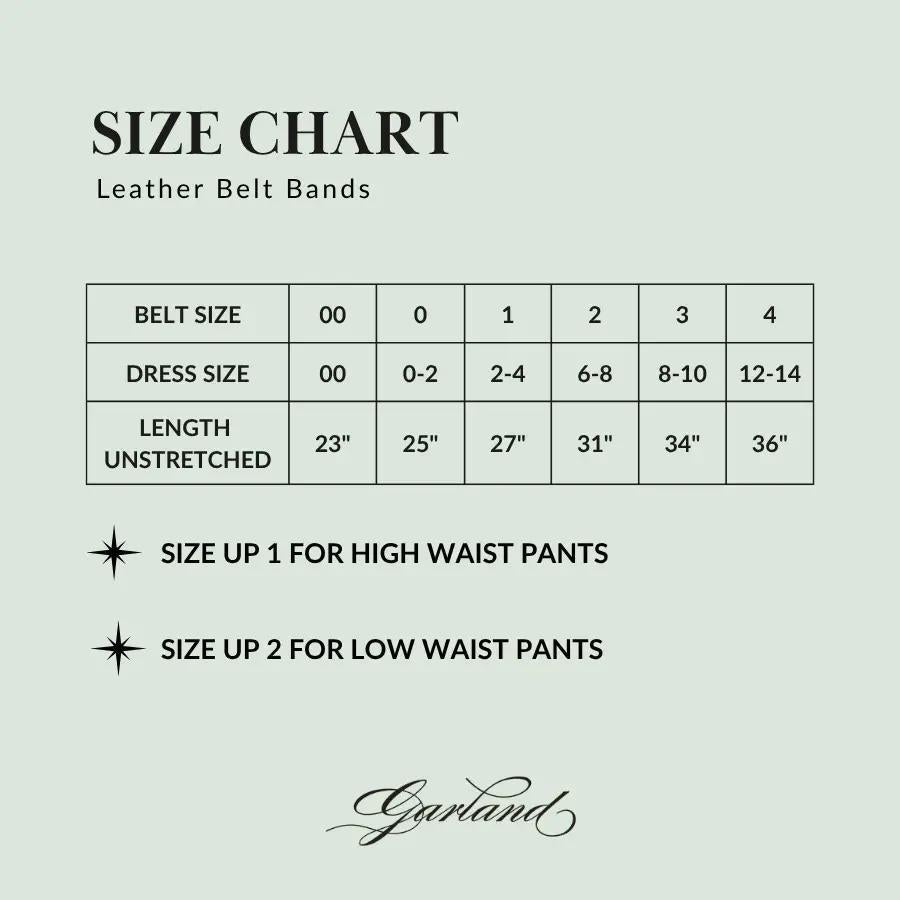 Garland Thin Black Leather Belt