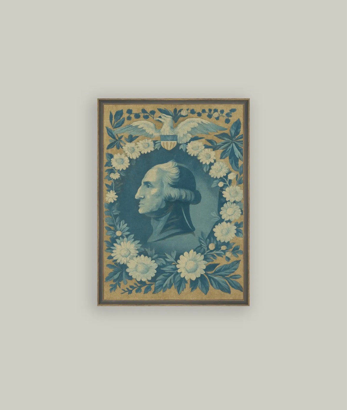 Portrait Wreathed in Blue Framed Art 4x6