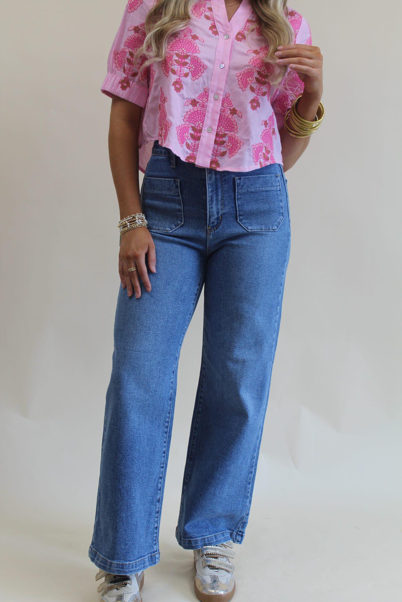 Patch Pocket Wide Leg JBD Jeans
