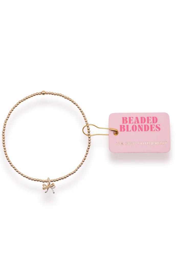 Gold Bow Charm Bracelet