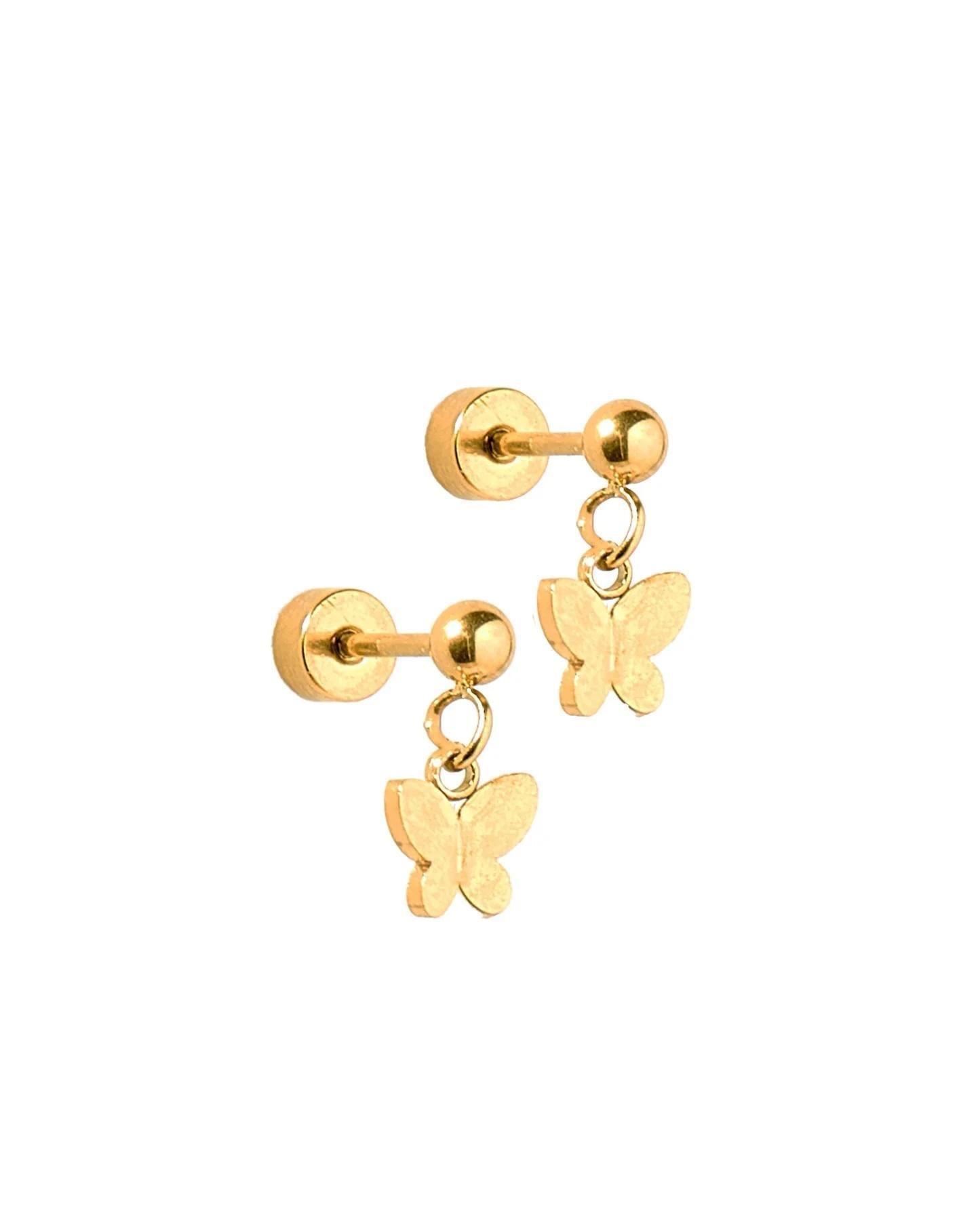 Millie Butterfly Screwback Stud Earrings