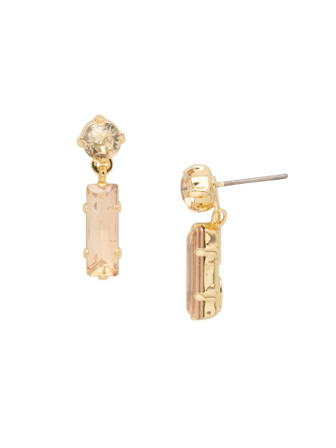 Bindi Studded Dangle Earring Dark Champagne