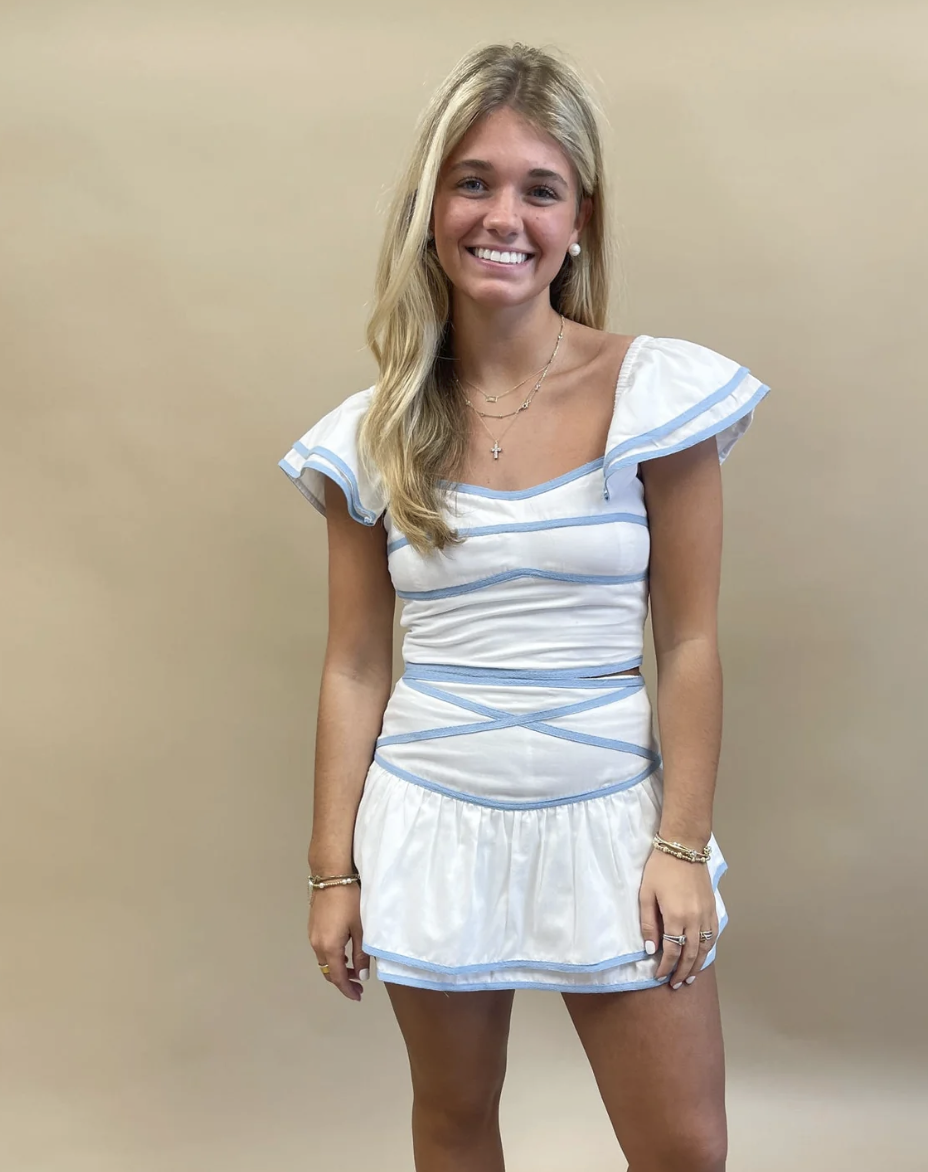 Capri Trim Skirt Marina Blue