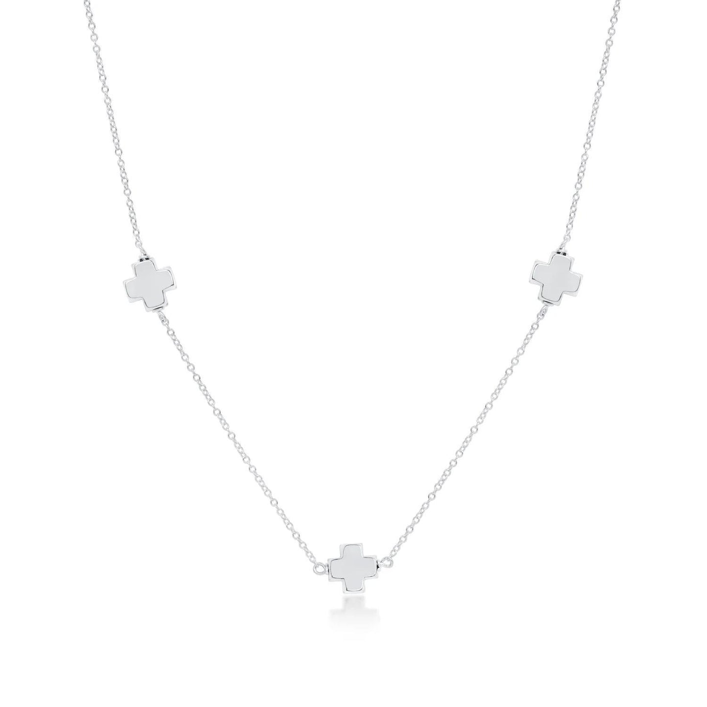 15" Choker Simplicity Chain Sterling- Signature Cross Sterling