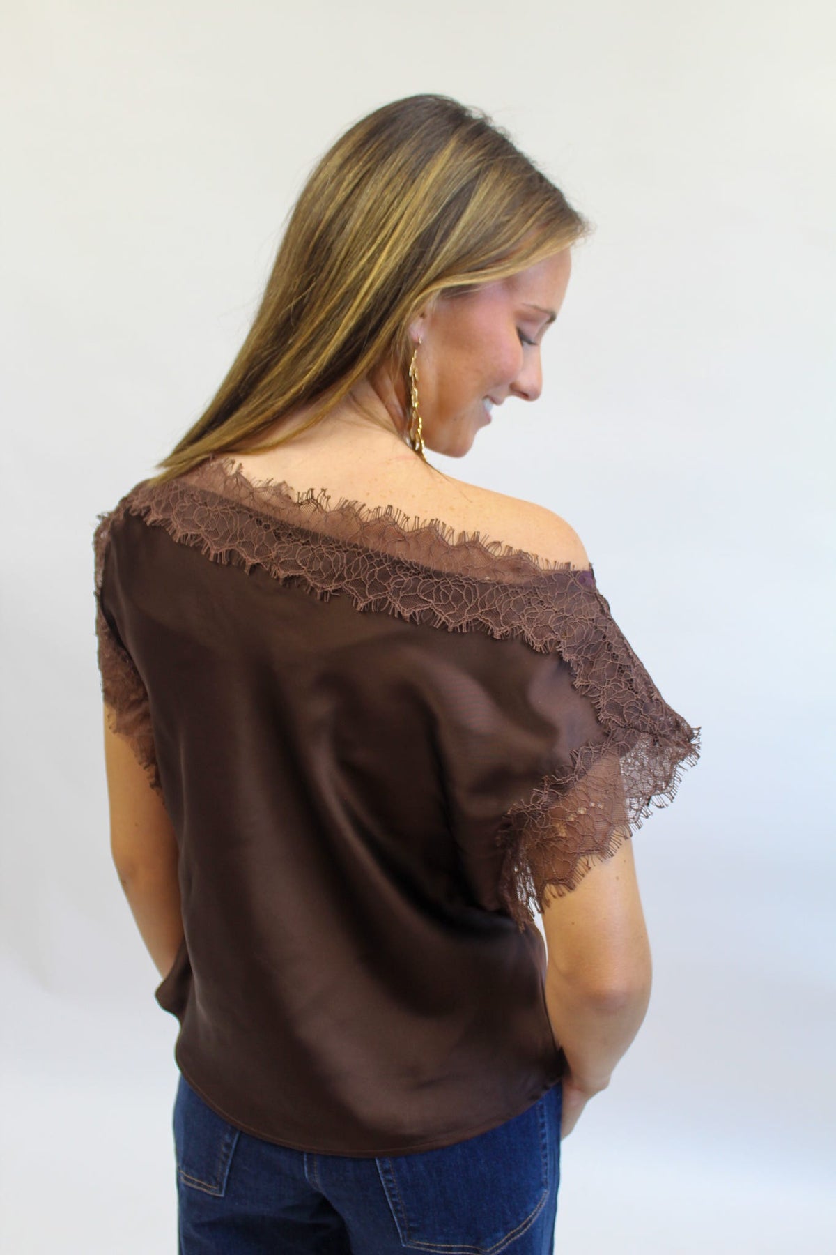 Chris Lace Trim Top