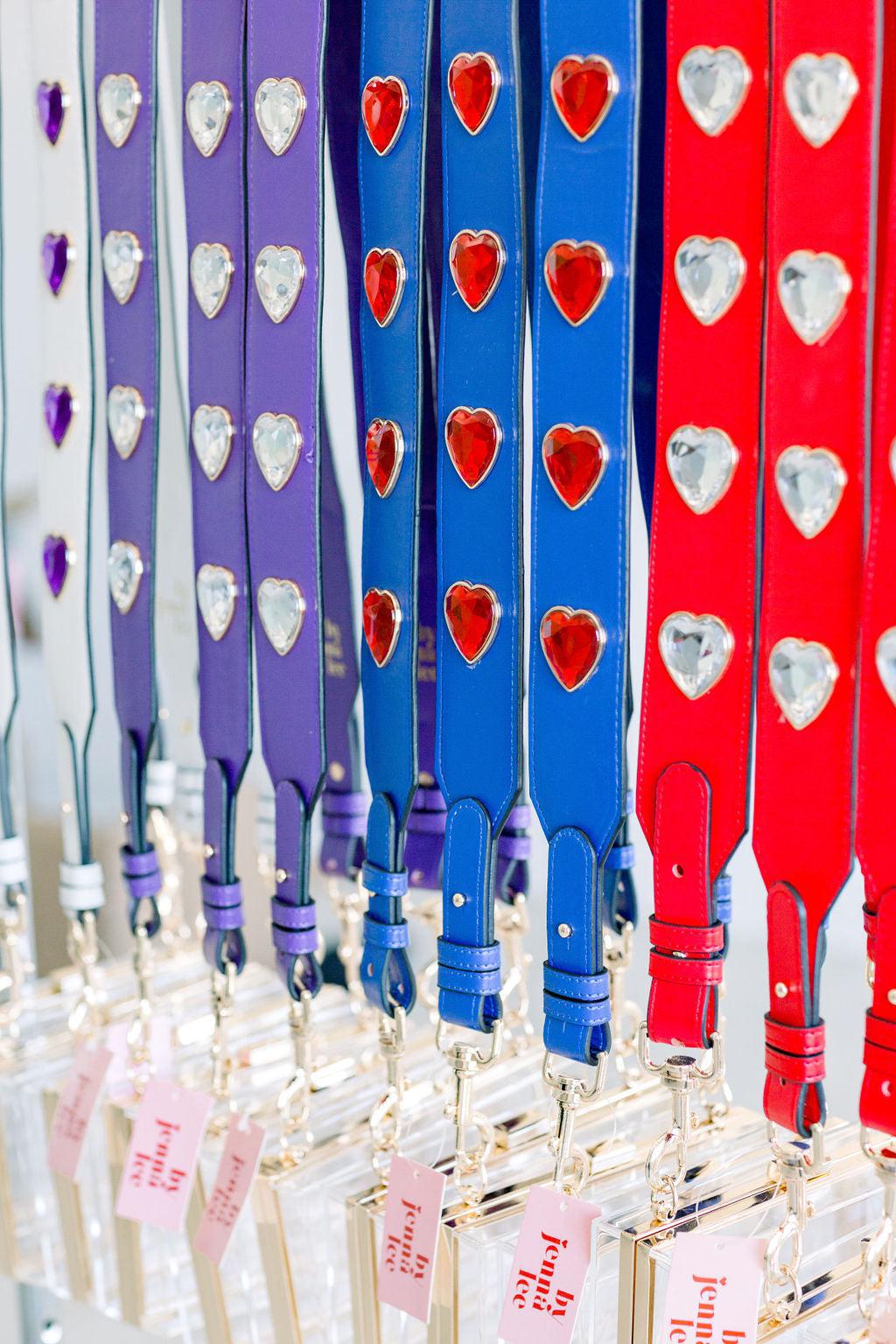 Red Strap + Clear Hearts