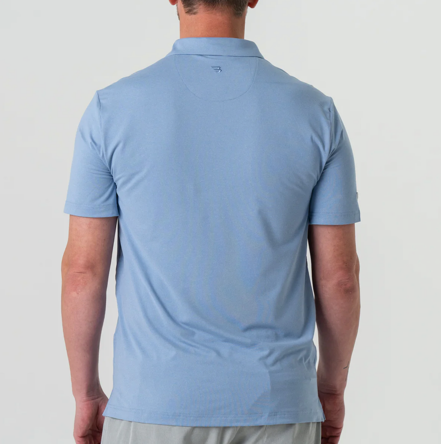 Performance Polo -Heather Sky Blue
