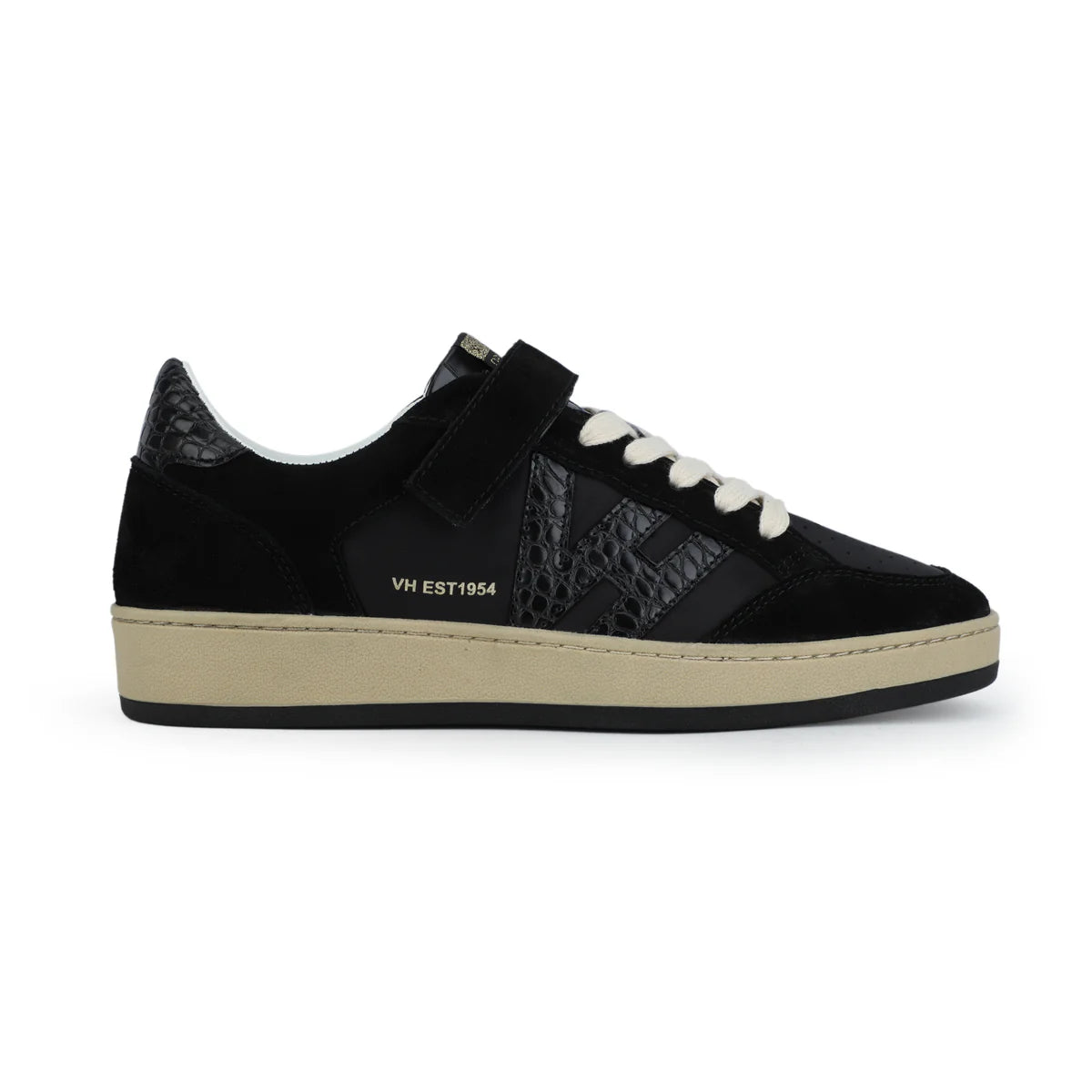 Next 12 - Nude Laced Black Croco Low Top