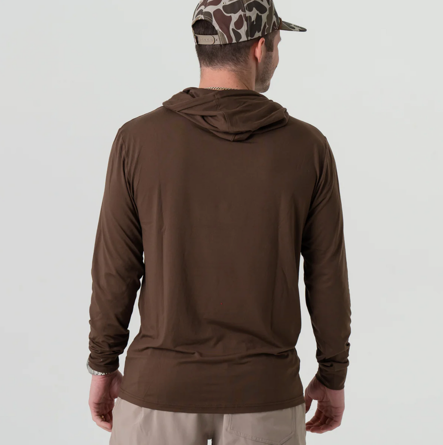 Performance Hoodie - Heather Brown