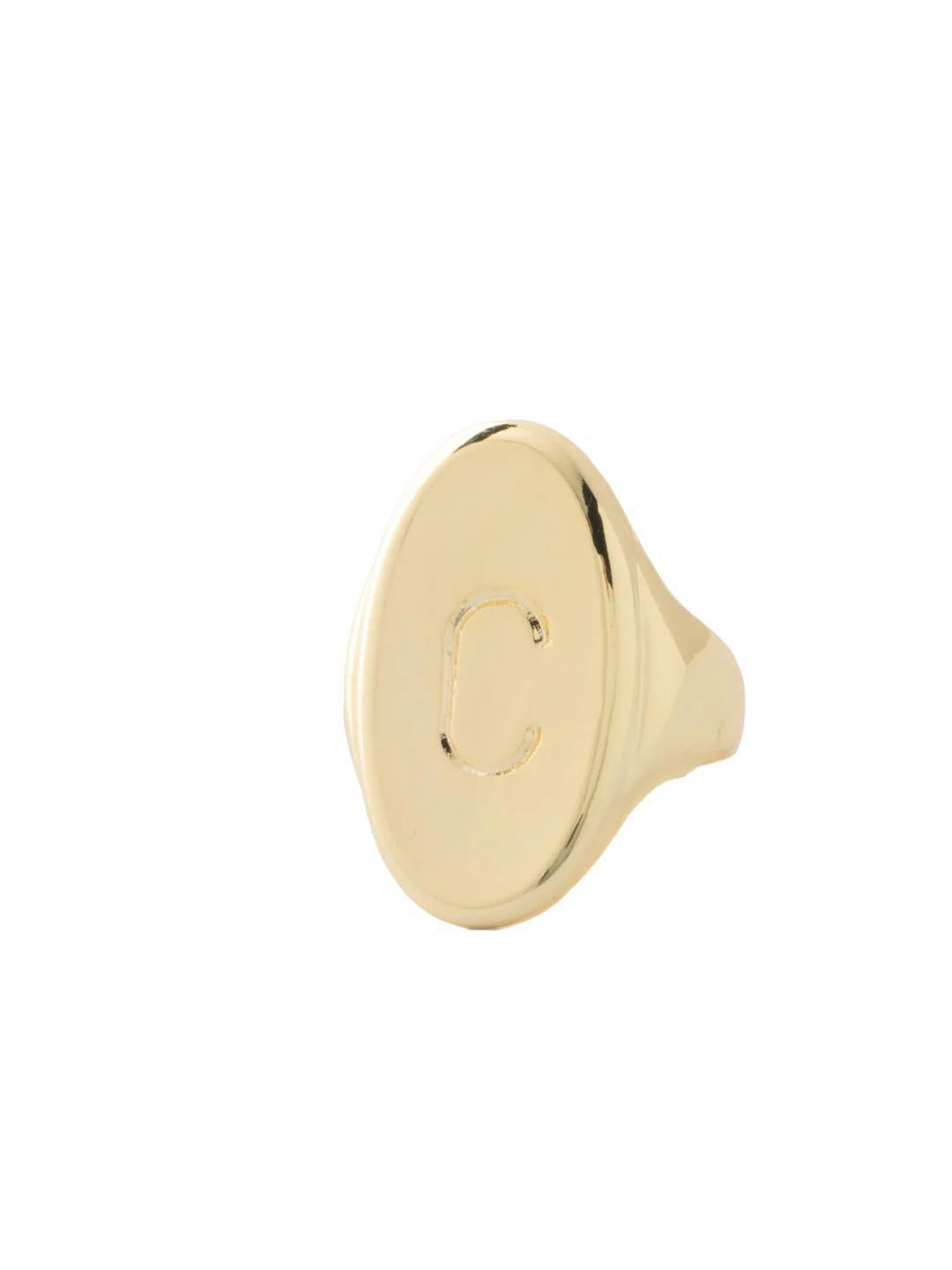 "C" Signet Statement Ring