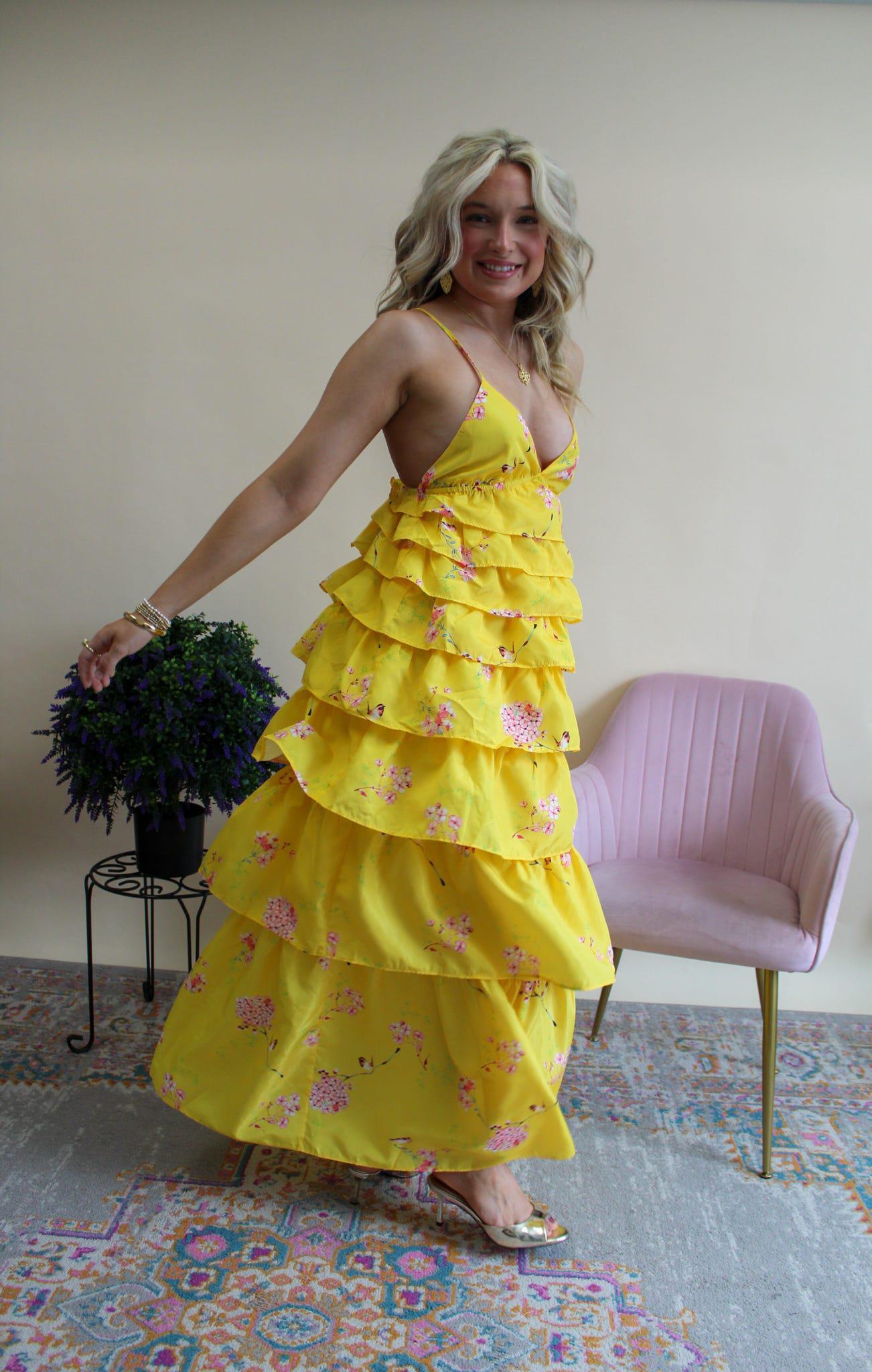 Callie Song Bird Yellow Dress
