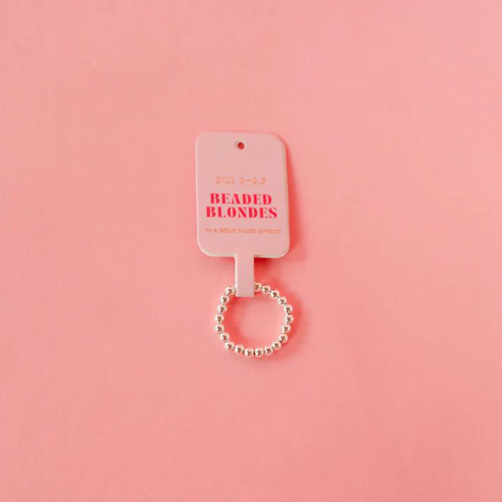 Lauren Beaded Band 3MM Silver