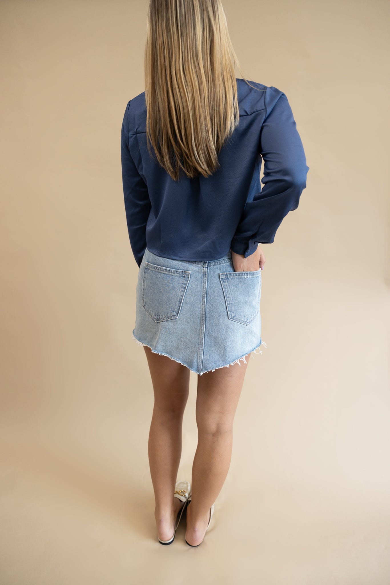 Cropped Basic Button Up
