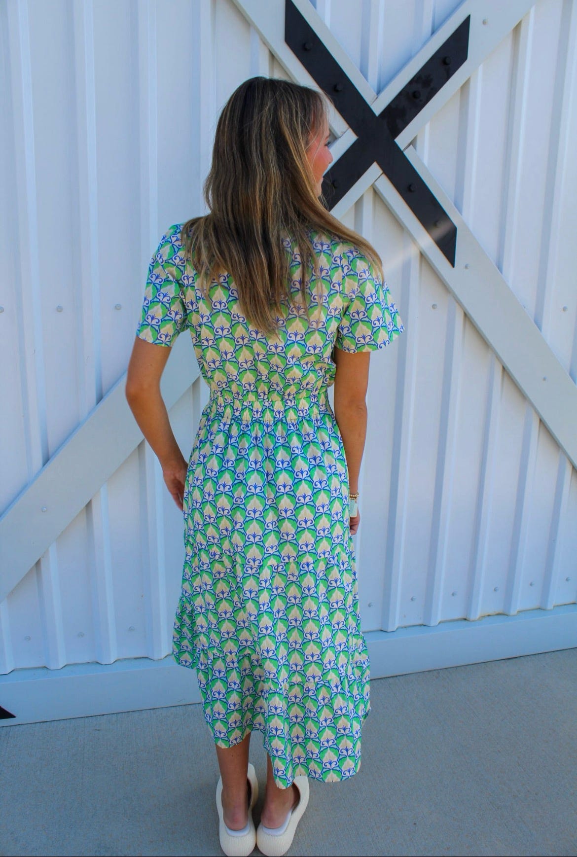 Hellenic Petals Maxi Dress by Meet Me in Santorini
