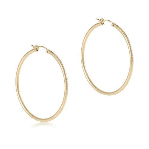 Round Gold 2" Hoop - Textured