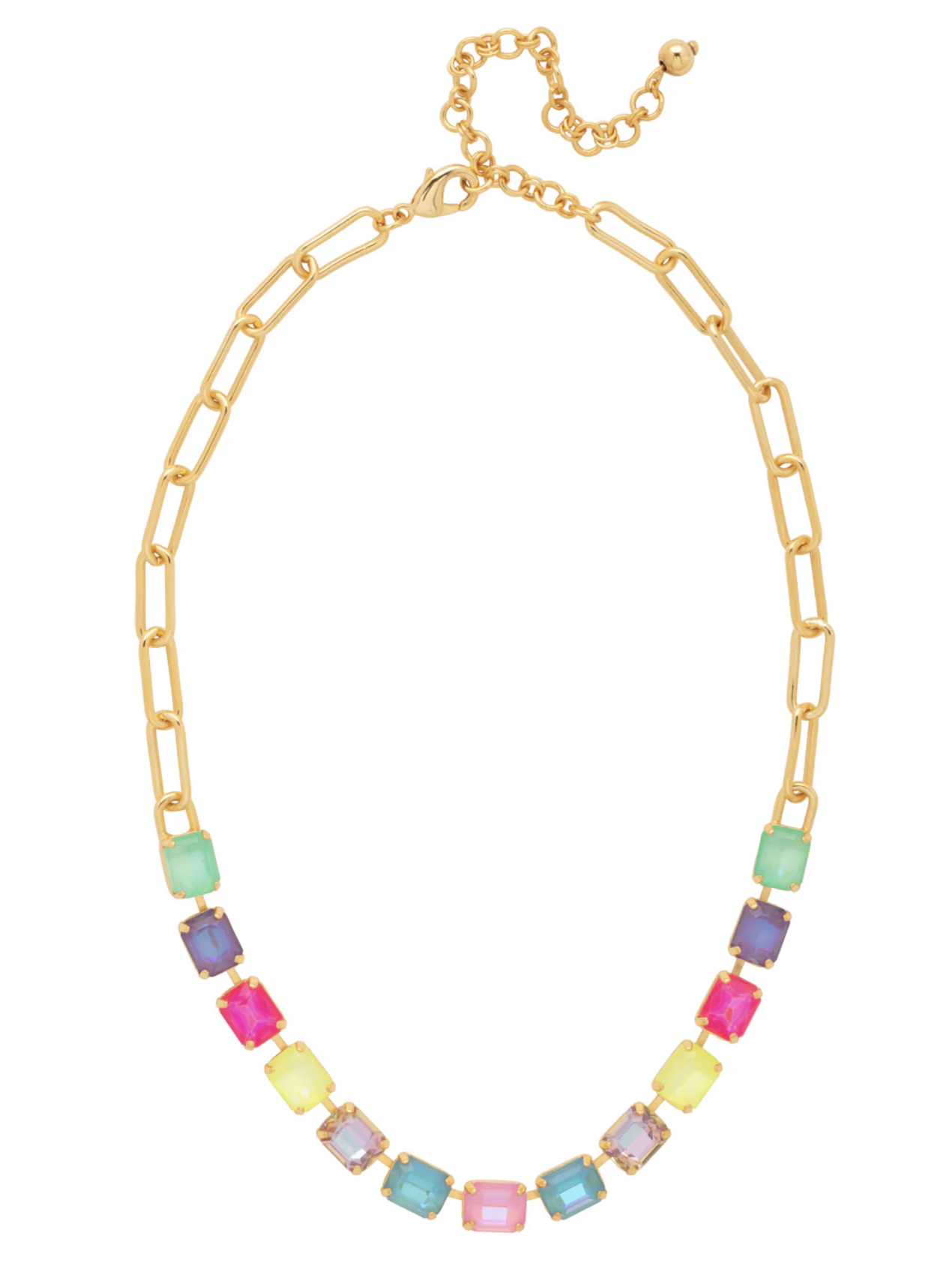Octavia Paperclip Tennis Necklace