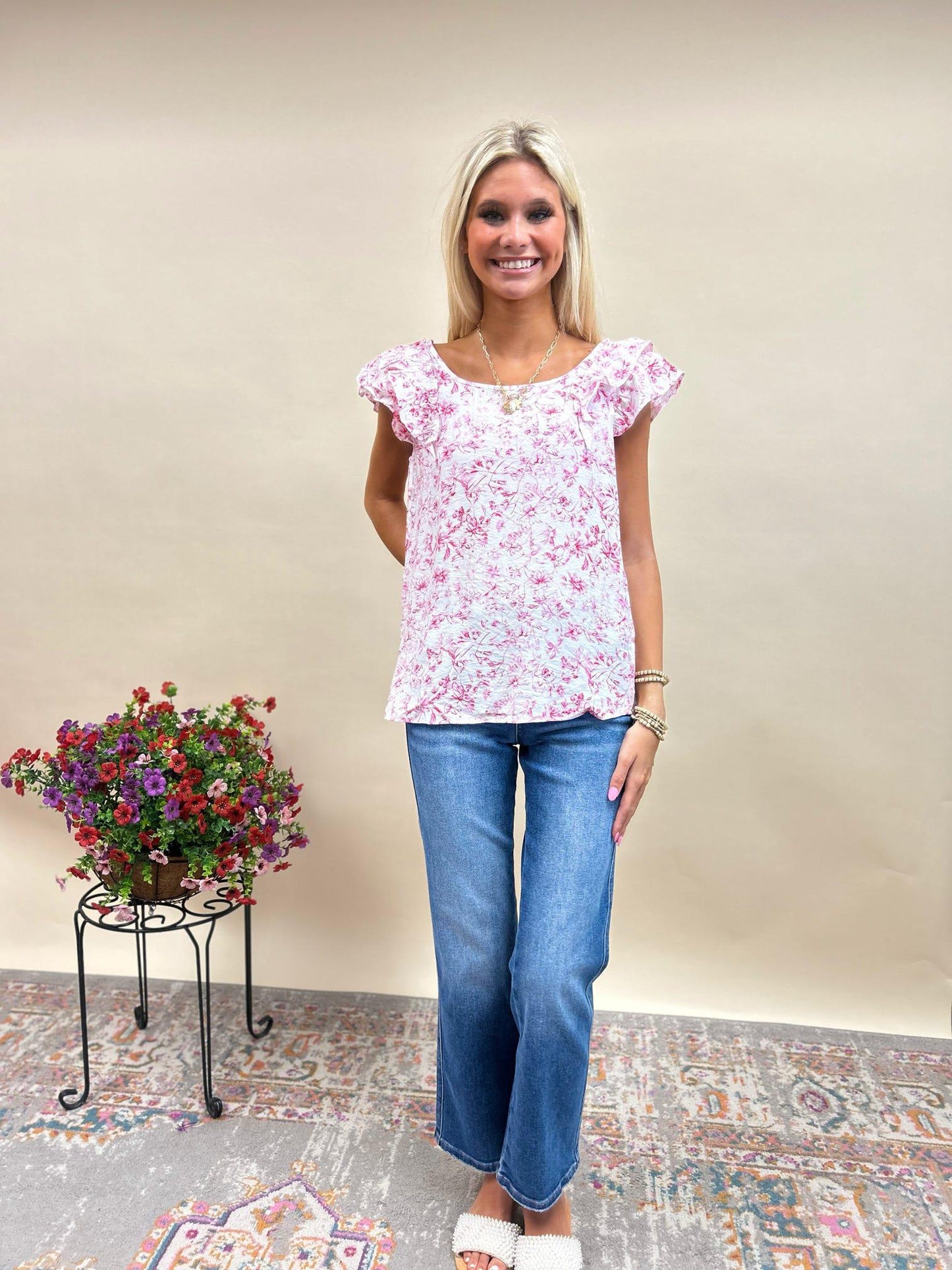 Kayla Flowy Bow Top