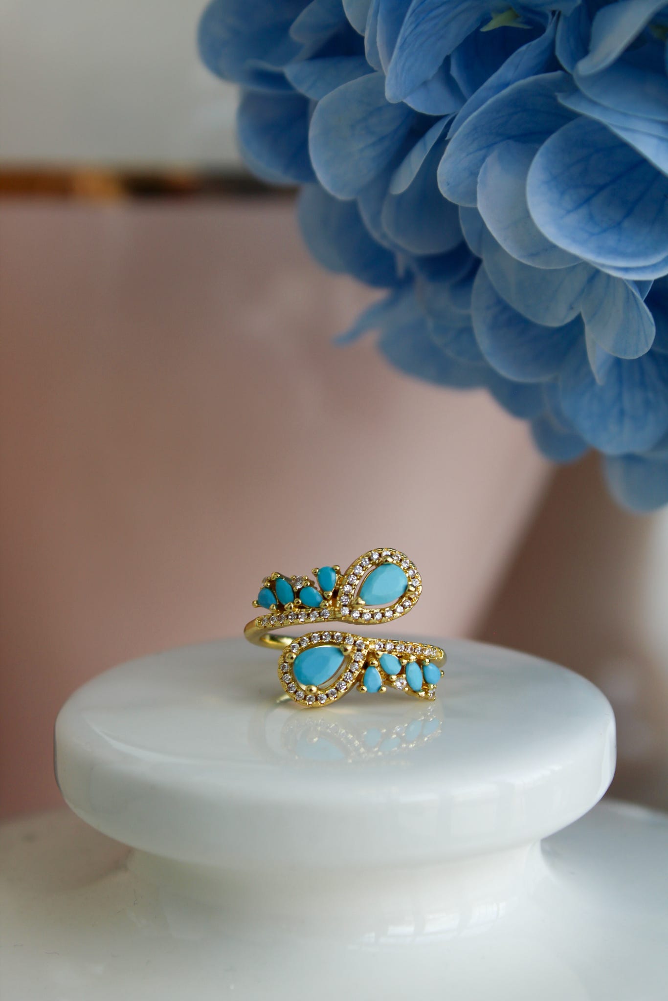 Aqua Bloom Ring