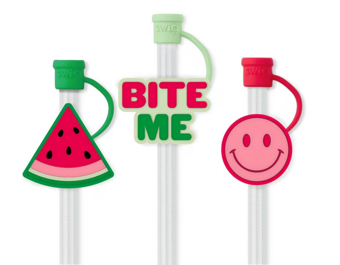 Melon Slice Straw Topper Set