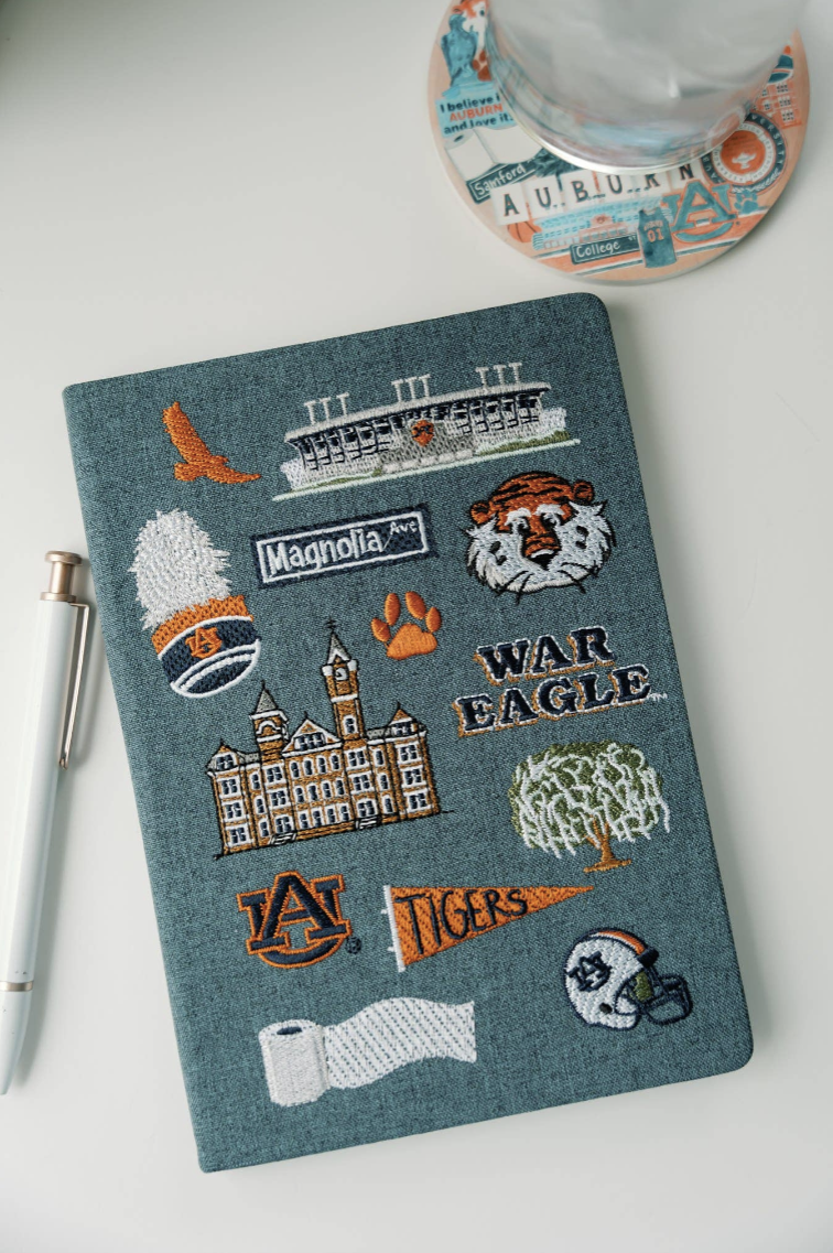 Embroidered Auburn University Hardcover Notebook