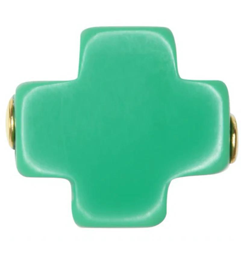 egirl 14" Necklace Gold - Signature Cross Emerald
