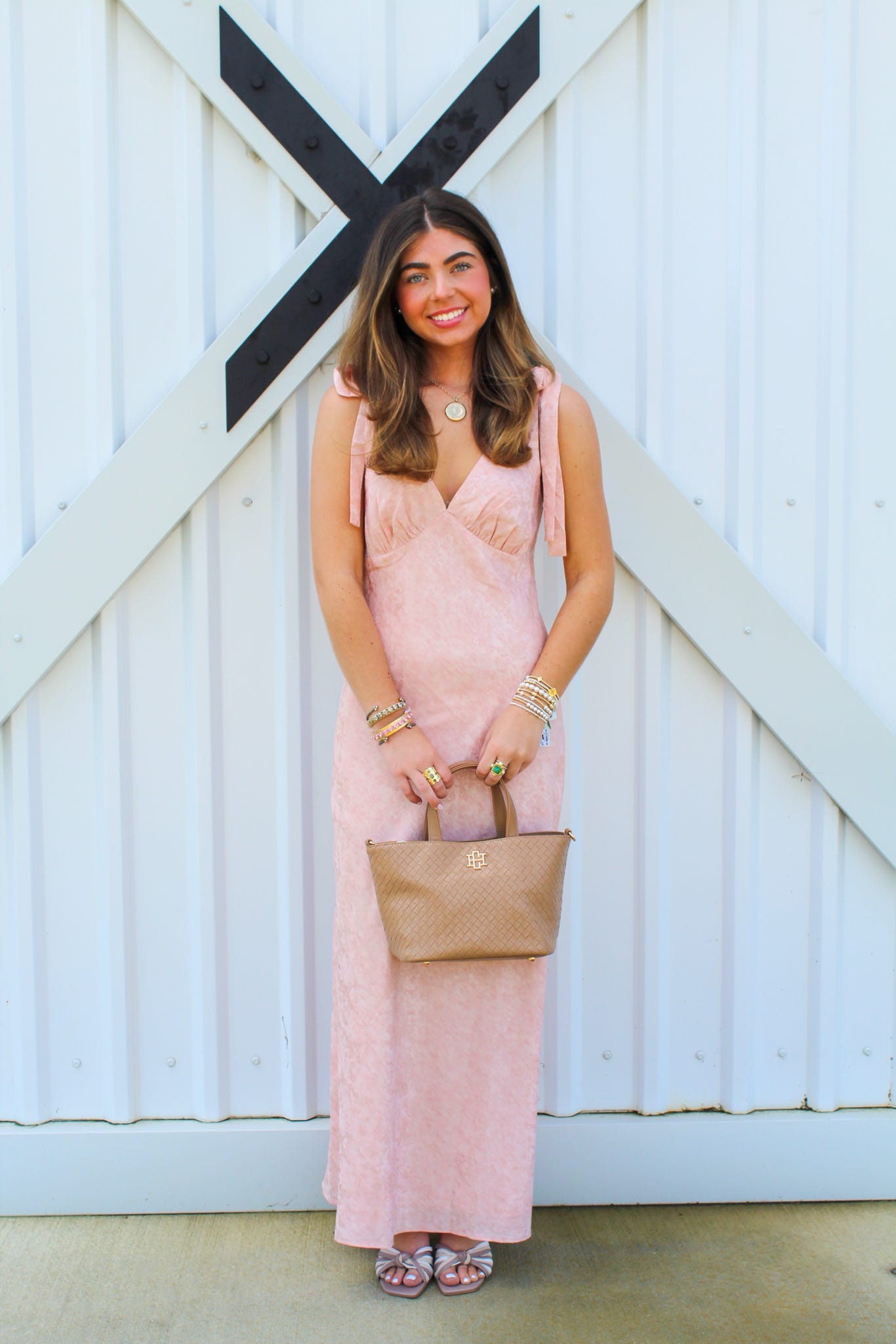 Paris Nights Pink Maxi Dress