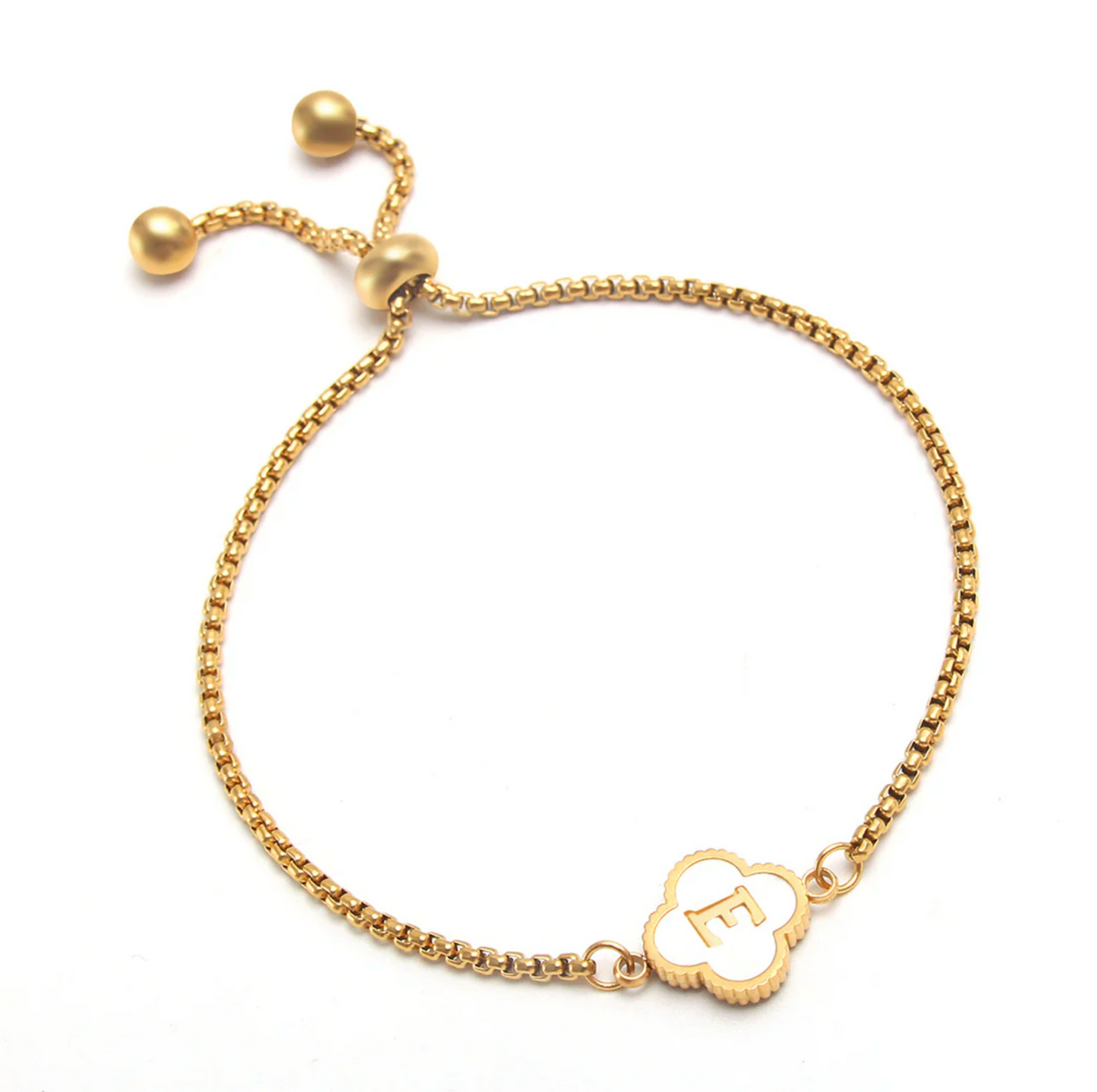 Clover Letter Bracelet