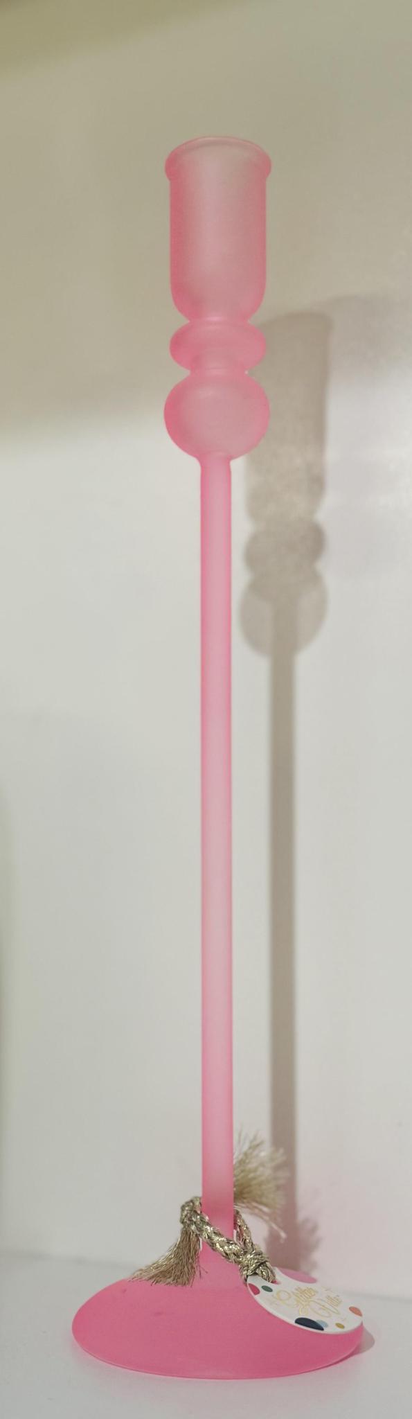 Frosted Taper Candle Holders