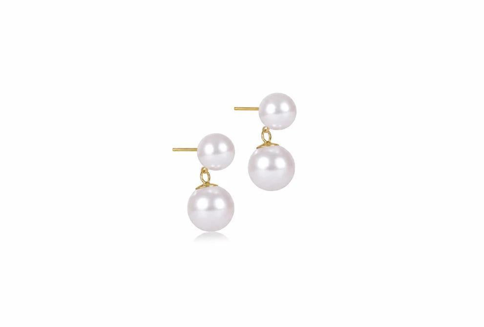 Classic Pearl 8mm Ball Drop Stud- Pearl