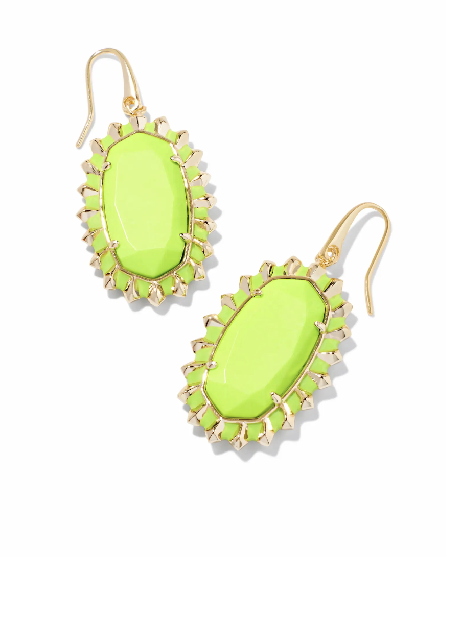 Dani Color Burst Frame Drop Earrings
