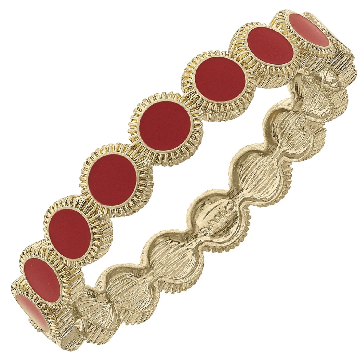 Bianca Enamel Disc Hinge Bangle