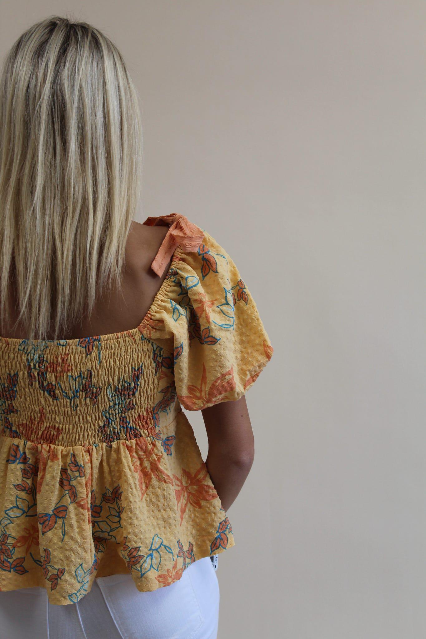 Papaya Waves Top