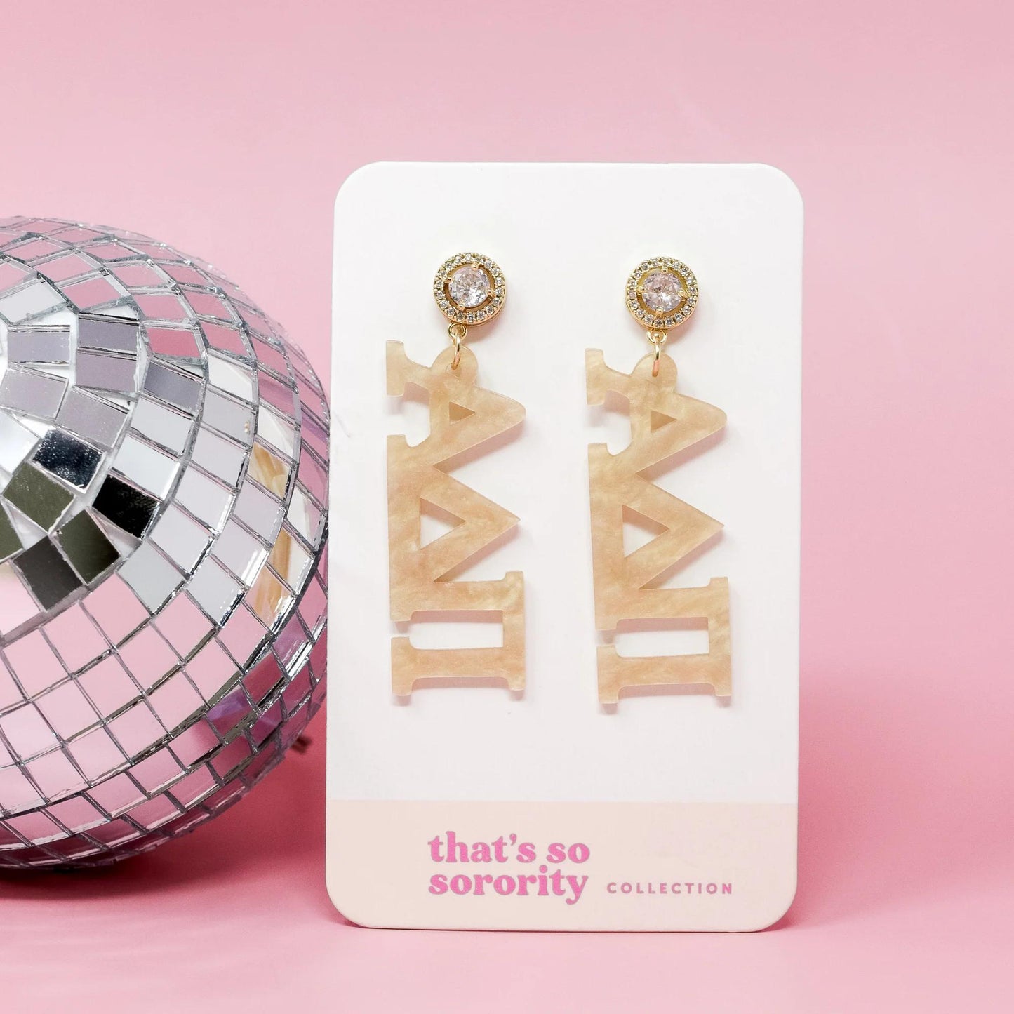 ACRYLIC LETTER EARRING
