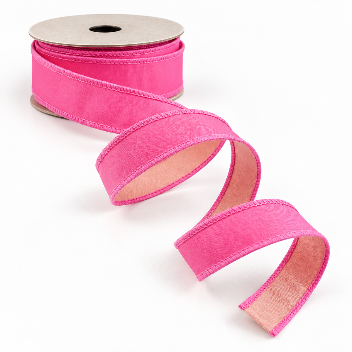 Taffeta DBL Fused Pink- 1" by 10 yards