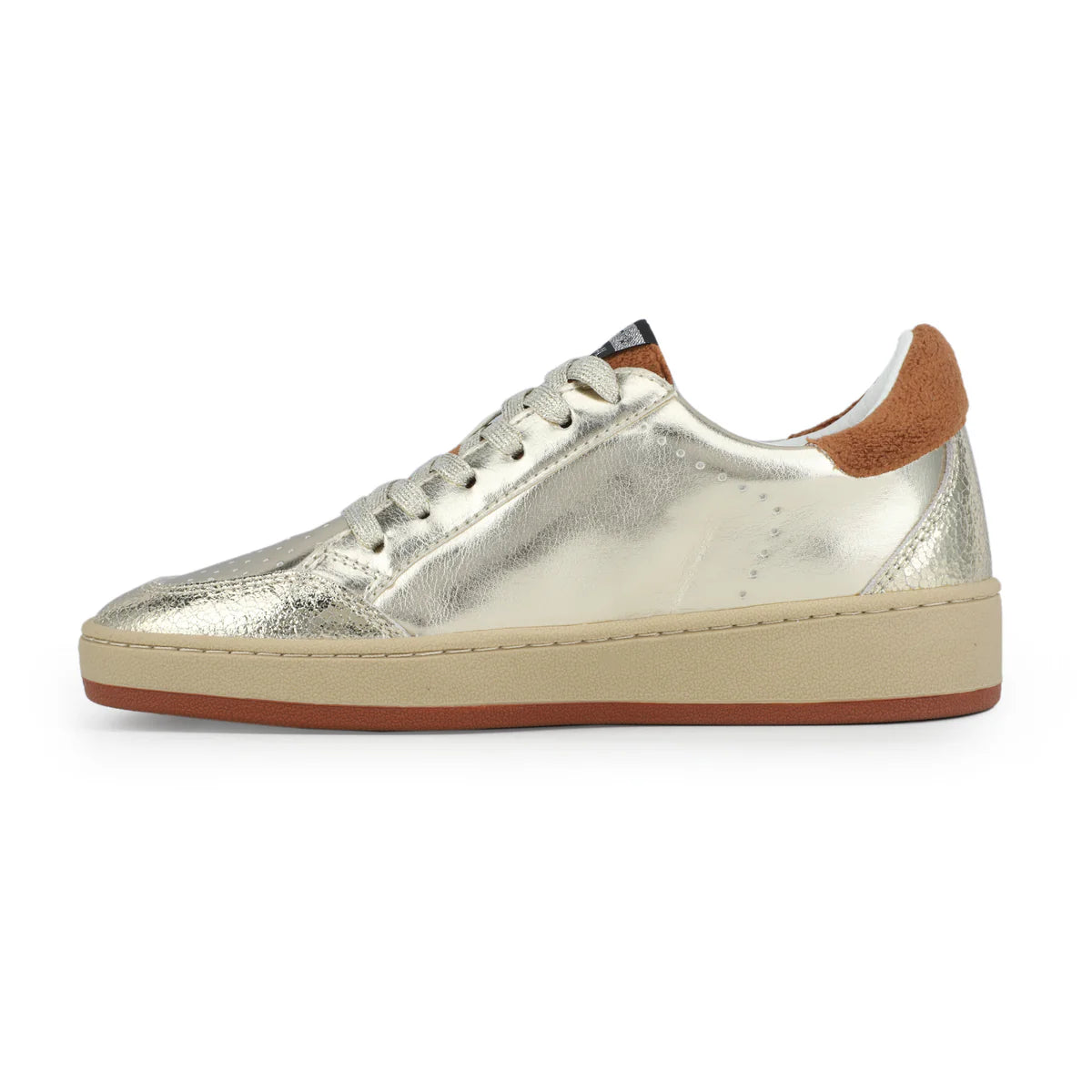 Denisse 46 - Metallic Washed Gold Chestnut Pop Star Low Top