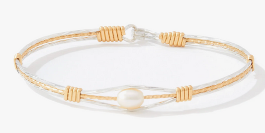 Guardian Angel Bracelet Gold w/ Sterling Silver