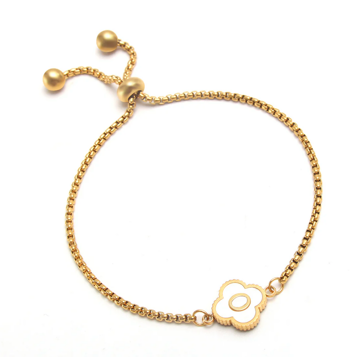 Clover Letter Bracelet