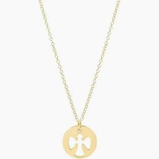 Egirl 14" Necklace Gold - Guardian Angel Gold Disc