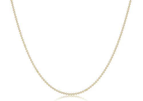 17'' Choker Classic Beaded Chain - Gold