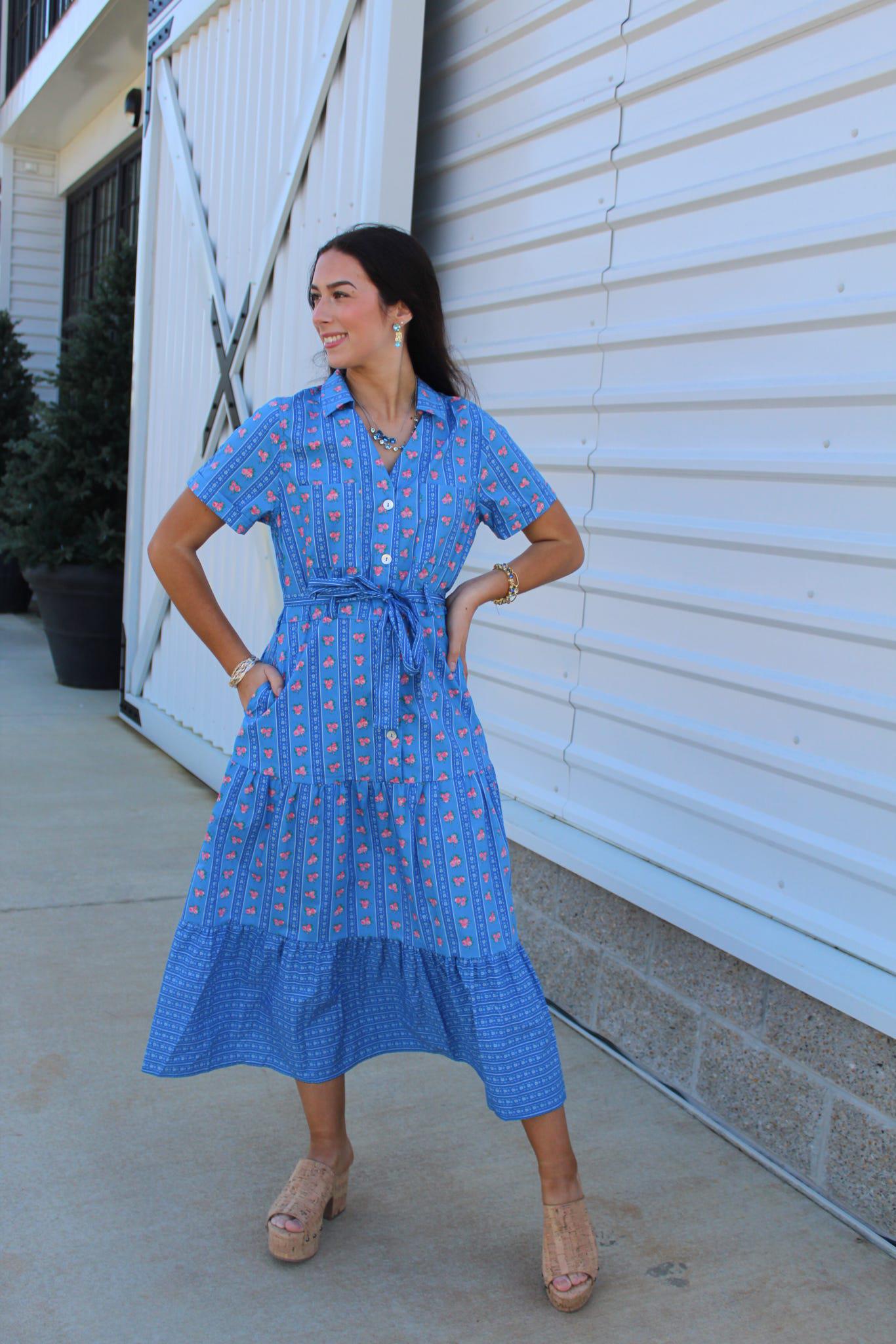 Betty Blue Floral Midi Dress