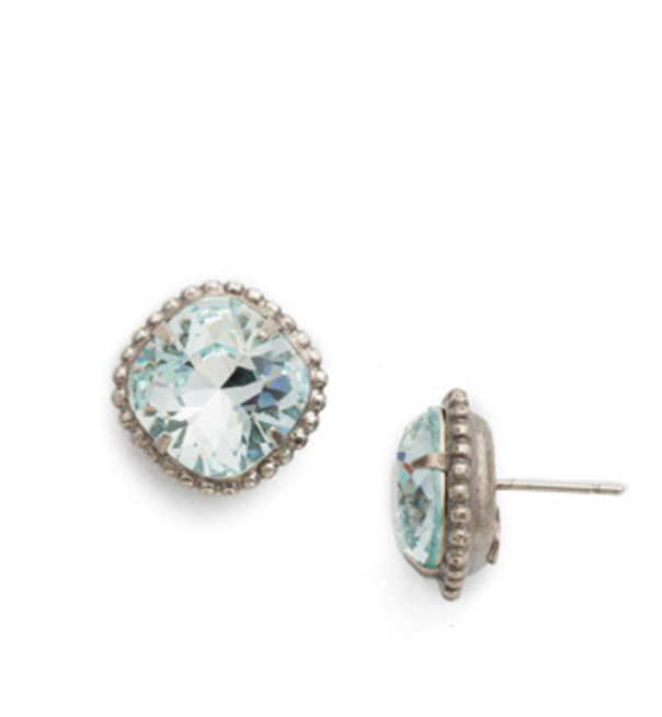 Cushion-Cut Solitaire Stud Earrings