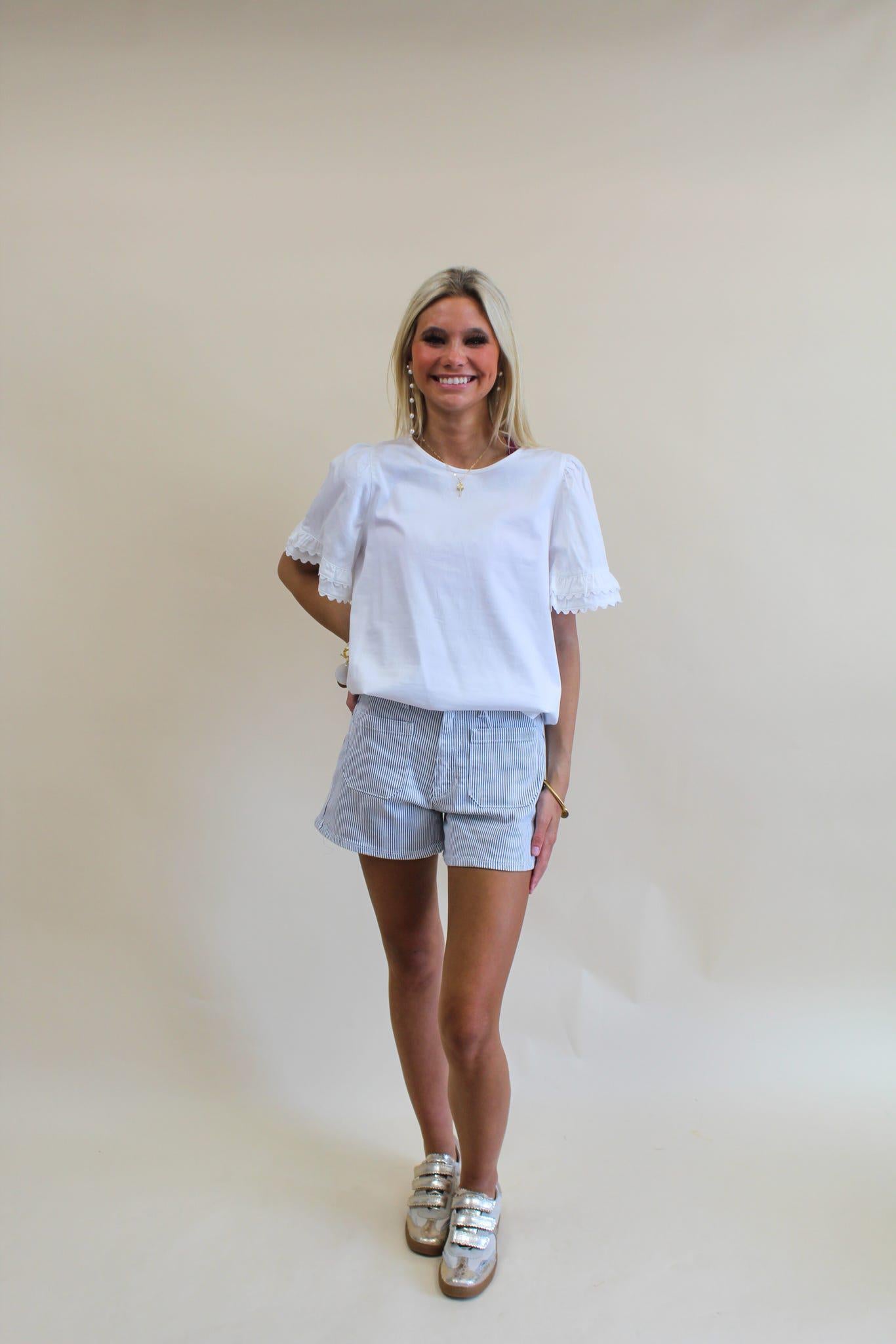 Stripe Patch Pocket Short