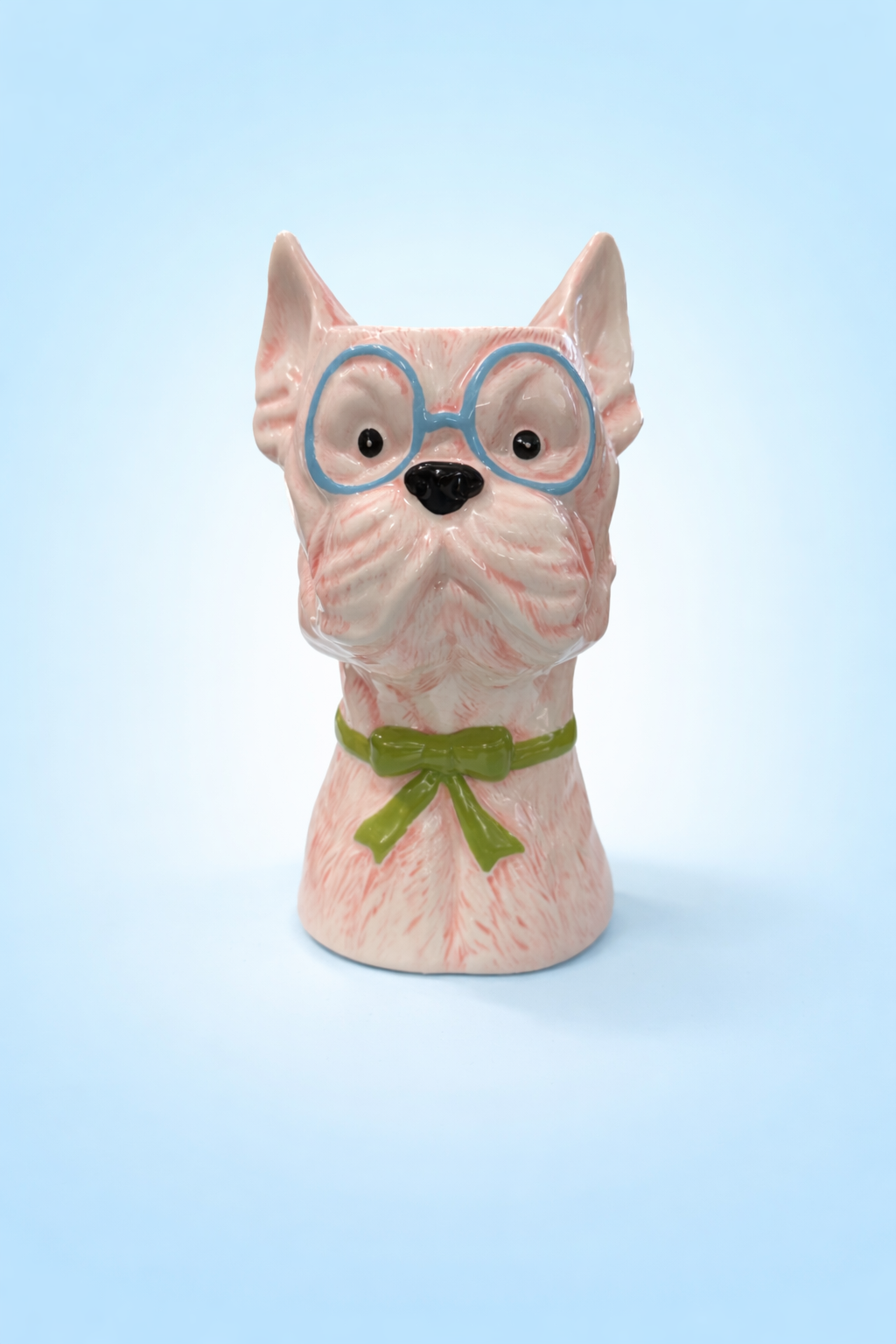Ceramic Dog Vases With Bows