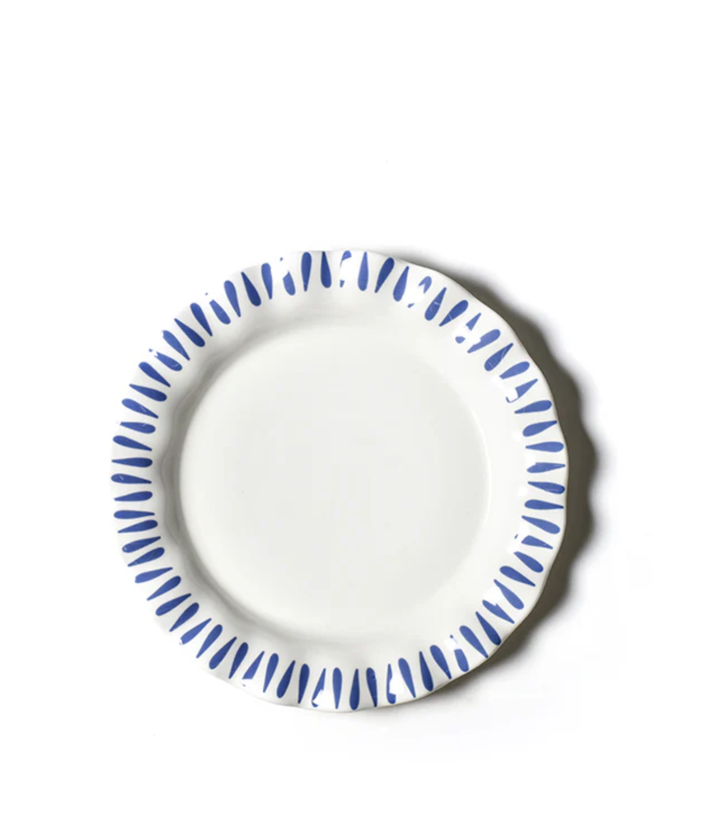 Iris Blue Drop 11 Ruffle Dinner Plate