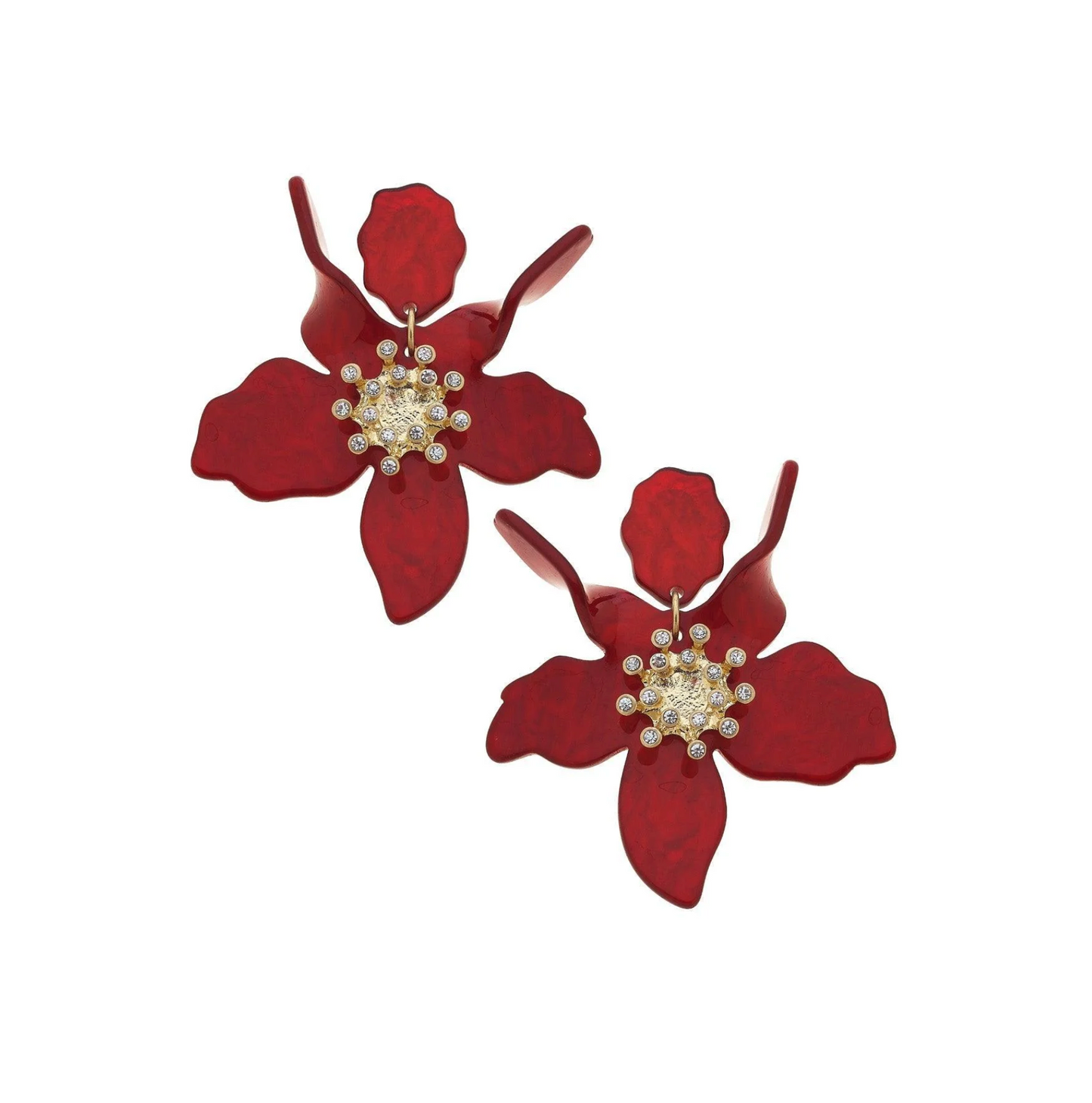 Chloe Resin Flower Statement Earrings